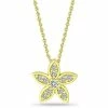 Best Pirce 💯 Giani Bernini Cubic Zirconia Star Flower Pendant Necklace In 18k Gold-Plated Sterling Silver, 16 + 2, Created For Macy's Gold Over Silver 🌟