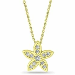 Best Pirce ๐ฏ Giani Bernini Cubic Zirconia Star Flower Pendant Necklace In 18k Gold-Plated Sterling Silver, 16 + 2, Created For Macy's Gold Over Silver ๐
