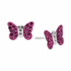 Brand new 💯 Giani Bernini Crystal Pavé Butterfly Stud Earrings In Sterling Silver, Created For Macy's Multi ✨