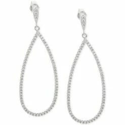 Buy ✔️ Giani Bernini Cubic Zirconia Pavé Teardrop Drop Earrings In Sterling Silver, Created For Macy's 👍