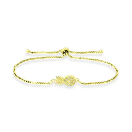 Coupon ✨ Giani Bernini Cubic Zirconia Pineapple Bolo Bracelet In 18k Gold-Plated Sterling Silver, Created For Macy's 18k Over Sterling Silver 🤩 1 Coupon ✨ Giani Bernini Cubic Zirconia Pineapple Bolo Bracelet In 18k Gold-Plated Sterling Silver, Created For Macy's 18k Over Sterling Silver 🤩