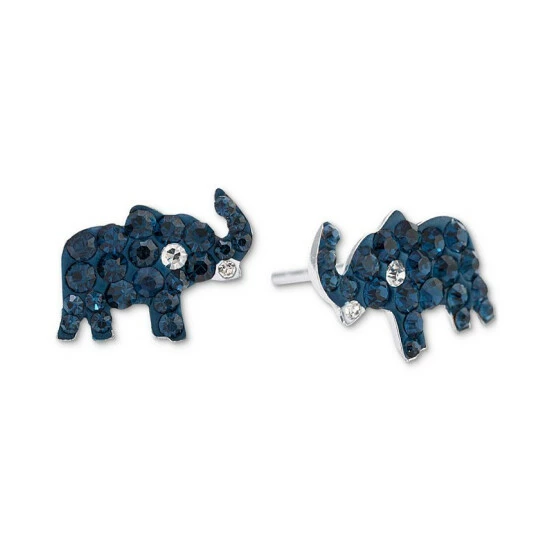 Best Sale 🥰 Giani Bernini Crystal Pavé Elephant Stud Earrings In Sterling Silver, Created For Macy's Dark Blue 🤩 1 Best Sale 🥰 Giani Bernini Crystal Pavé Elephant Stud Earrings In Sterling Silver, Created For Macy's Dark Blue 🤩