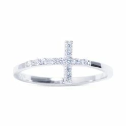 Brand new 😍 Giani Bernini Cubic Zirconia East-West Cross Ring In Sterling Silver, Created For Macy's ✔️