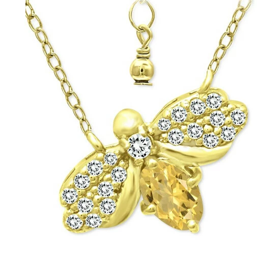 Deals ๐ Giani Bernini Cubic Zirconia Bee Pendant Necklace In 18k Gold-Plated Sterling Silver, 16 + 2 Extender, Created For Macy's Gold Over Silver โ 1 Deals ๐ Giani Bernini Cubic Zirconia Bee Pendant Necklace In 18k Gold-Plated Sterling Silver, 16 + 2 Extender, Created For Macy's Gold Over Silver โ