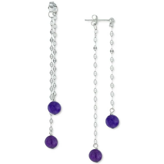 Budget ๐ Giani Bernini Purple Quartz Front & Back Drop Earrings In Sterling Silver, Created For Macy's ๐ 1 Budget ๐ Giani Bernini Purple Quartz Front & Back Drop Earrings In Sterling Silver, Created For Macy's ๐