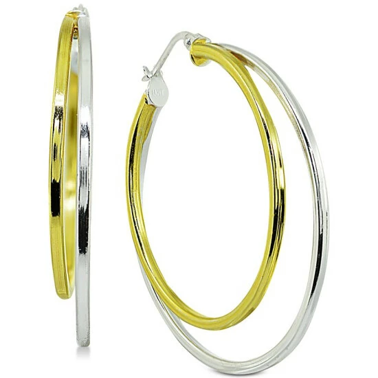 Outlet ๐ Giani Bernini Medium Two-Tone Double Hoop Earrings In Sterling Silver & 18k Gold-Plated Sterling Silver, 1.5, Created For Macy's Silver/gold ๐ฅฐ 1 Outlet ๐ Giani Bernini Medium Two-Tone Double Hoop Earrings In Sterling Silver & 18k Gold-Plated Sterling Silver, 1.5, Created For Macy's Silver/gold ๐ฅฐ