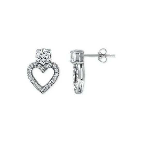 Outlet 🔔 Giani Bernini Cubic Zirconia Heart Stud Earrings In Sterling Silver, Created For Macy's (Also Available In 18k Gold-plated Sterling Silver) 🎉 3 Outlet 🔔 Giani Bernini Cubic Zirconia Heart Stud Earrings In Sterling Silver, Created For Macy's (Also Available In 18k Gold-plated Sterling Silver) 🎉 - Image 3