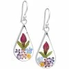 New 👍 Giani Bernini Medium Teardrop Dried Flower Earrings In Sterling Silver. Available In Multi, Blue, Yellow Or Purple 🔔