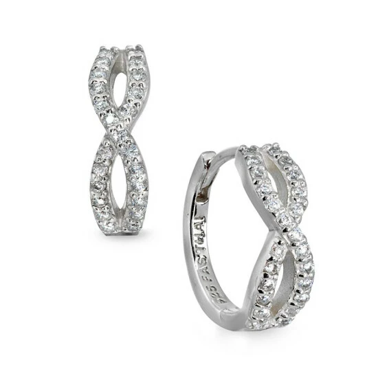 Outlet ๐ Giani Bernini Cubic Zirconia Infinity Huggie Hoop Earrings In Sterling Silver โญ 1 Outlet ๐ Giani Bernini Cubic Zirconia Infinity Huggie Hoop Earrings In Sterling Silver โญ