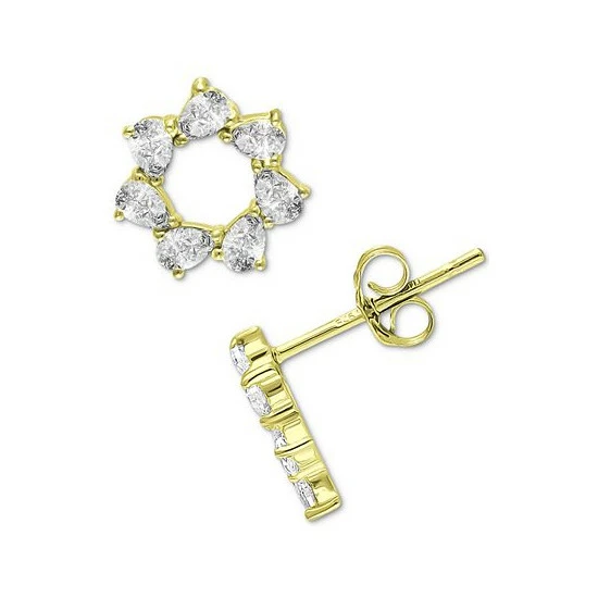 Cheapest ๐ Giani Bernini Cubic Zirconia Pear Circle Stud Earrings, Created For Macy's Gold Over Silver โจ 3 Cheapest ๐ Giani Bernini Cubic Zirconia Pear Circle Stud Earrings, Created For Macy's Gold Over Silver โจ - Image 3