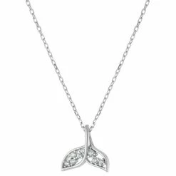 Brand new โ Giani Bernini Cubic Zirconia Whale Tail Pendant Necklace In Sterling Silver, 16 + 2 Extender, Created For Macy's ๐ฅ