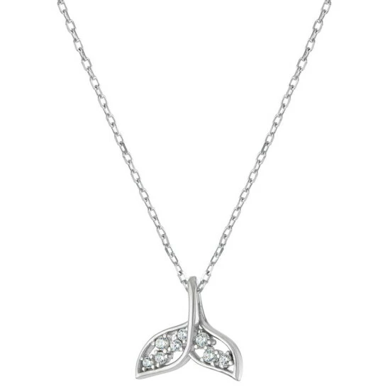 Brand new โ Giani Bernini Cubic Zirconia Whale Tail Pendant Necklace In Sterling Silver, 16 + 2 Extender, Created For Macy's ๐ฅ 1 Brand new โ Giani Bernini Cubic Zirconia Whale Tail Pendant Necklace In Sterling Silver, 16 + 2 Extender, Created For Macy's ๐ฅ