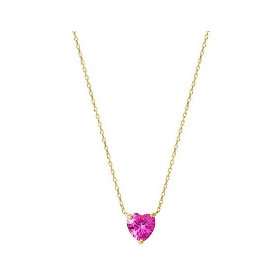 Best deal ๐ Giani Bernini Pink Cubic Zirconia Heart Solitaire Pendant Necklace In Gold-Plated Sterling Silver, 15 + 2 Extender, Created For Macy's ๐ 3 Best deal ๐ Giani Bernini Pink Cubic Zirconia Heart Solitaire Pendant Necklace In Gold-Plated Sterling Silver, 15 + 2 Extender, Created For Macy's ๐ - Image 3