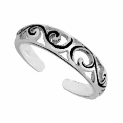 Best Pirce 👏 Giani Bernini Sterling Silver Filigree Adjustable Toe Ring 🌟