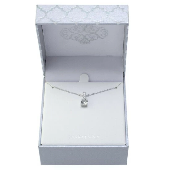 Best Pirce 🌟 Giani Bernini Fine Crystal Round Halo Pendant With 18 Chain In Sterling Silver Clear 🎉 4 Best Pirce 🌟 Giani Bernini Fine Crystal Round Halo Pendant With 18 Chain In Sterling Silver Clear 🎉 - Image 4