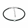 Buy 🛒 Giani Bernini Cubic Zirconia Bezel Cord Ankle Bracelet In Sterling Silver, Created For Macys Teal 😉