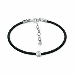 Buy 🛒 Giani Bernini Cubic Zirconia Bezel Cord Ankle Bracelet In Sterling Silver, Created For Macys Teal 😉