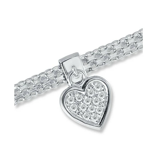 Best deal ๐ Giani Bernini Cubic Zirconia Heart Charm Bismark Chain Bracelet, Created For Macy's White โ 4 Best deal ๐ Giani Bernini Cubic Zirconia Heart Charm Bismark Chain Bracelet, Created For Macy's White โ - Image 4