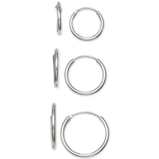 Buy ๐ Giani Bernini 3-Pc. Set Small Endless Hoop Earrings In Sterling Silver, Created For Macy's ๐ 1 Buy ๐ Giani Bernini 3-Pc. Set Small Endless Hoop Earrings In Sterling Silver, Created For Macy's ๐