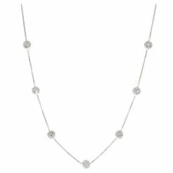 Outlet ⭐ Giani Bernini Crystal Ball 18 Statement Necklace In Sterling Silver, Created For Macy's 🎉