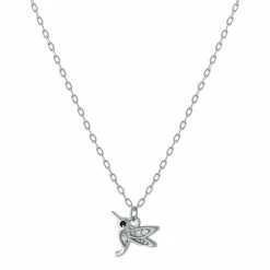 Outlet ✔️ Giani Bernini Cubic Zirconia Hummingbird Pendant Necklace In Sterling Silver, 16 + 2 Extender, Created For Macy's 😍
