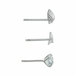 Outlet ✔️ Giani Bernini 3-Pc. Set Cubic Zirconia & Ocean-Themed Stud Earrings In Sterling Silver, Created For Macy's ⭐ -Giani Bernini Shop unnamed file 2545