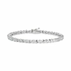 Outlet 👍 Giani Bernini Cubic Zirconia Marquise Tennis Bracelet In Sterling Silver, Created For Macy's 🎉