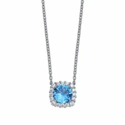 Deals 🥰 Giani Bernini Multi Colored Cubic Zirconia Cushion Shape Pendant Necklace In Sterling Silver ✔️