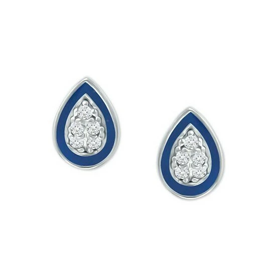 Best Pirce ๐ Giani Bernini Cubic Zirconia & Enamel Teardrop Stud Earrings In Sterling Silver, Created For Macy's ๐ 3 Best Pirce ๐ Giani Bernini Cubic Zirconia & Enamel Teardrop Stud Earrings In Sterling Silver, Created For Macy's ๐ - Image 3