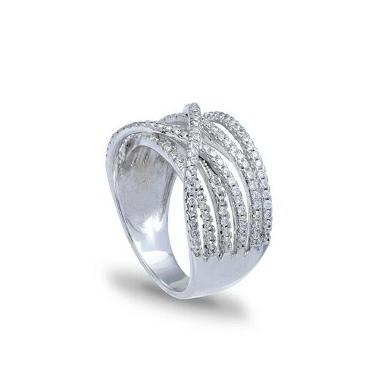 Discount 👍 Giani Bernini Cubic Zirconia Pave Interlocking Ring (1-1/6 Ct. T.w.) In Sterling Silver 😉 3 Discount 👍 Giani Bernini Cubic Zirconia Pave Interlocking Ring (1-1/6 Ct. T.w.) In Sterling Silver 😉 - Image 3