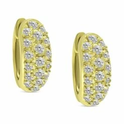 Hot Sale 👏 Giani Bernini Cubic Zirconia Pavé Small Huggie Hoop Earrings In 18k Gold-Plated Sterling Silver, 1/2, Created For Macy's Gold Over Silver 🥰