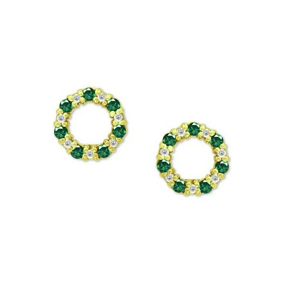 Budget ๐ Giani Bernini Lab-Created Green Quartz & Cubic Zirconia Circle Stud Earrings In 18k Gold-Plated Sterling Silver, Created For Macy's ๐ 3 Budget ๐ Giani Bernini Lab-Created Green Quartz & Cubic Zirconia Circle Stud Earrings In 18k Gold-Plated Sterling Silver, Created For Macy's ๐ - Image 3