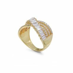 Wholesale 💯 Giani Bernini Cubic Zirconia Triple Row Baguette & Pave Crossover Ring (3 Ct. T.w.) In Sterling Silver Or 18K Gold Over Sterling Silver 🥰 -Giani Bernini Shop unnamed file 2610