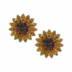 Budget 😍 Giani Bernini Sunflower Stud Earrings In Sterling Silver Gold 💯