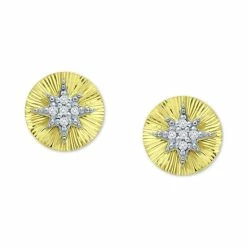 Outlet 🤩 Giani Bernini Cubic Zirconia Starburst Disc Stud Earrings, Created For Macy's Sterling Silver 🤩