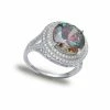 Discount 👍 Giani Bernini Multi Colored Cubic Zirconia Double Pave Row Ring (7-1/2 Ct. T.w.) In Sterling Silver Purple Cubic Zirconia ⭐