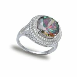 Discount 👍 Giani Bernini Multi Colored Cubic Zirconia Double Pave Row Ring (7-1/2 Ct. T.w.) In Sterling Silver Purple Cubic Zirconia ⭐