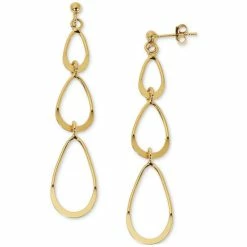 Promo 🔔 Giani Bernini Graduated Teardrop Drop Earrings In 18k Gold-Plated Sterling Silver, Created For Macy's Gold Over Silver ⭐