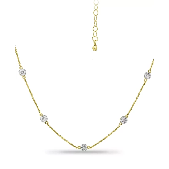 Deals 🌟 Giani Bernini Cubic Zirconia Mini-Cluster Statement Necklace, 16 + 2 Extender, Created For Macy's Gold Over Silver 😍 4 Deals 🌟 Giani Bernini Cubic Zirconia Mini-Cluster Statement Necklace, 16 + 2 Extender, Created For Macy's Gold Over Silver 😍 - Image 4