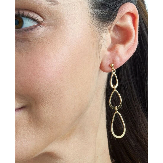 Promo ๐ Giani Bernini Graduated Teardrop Drop Earrings In 18k Gold-Plated Sterling Silver, Created For Macy's Gold Over Silver โญ 2 Promo ๐ Giani Bernini Graduated Teardrop Drop Earrings In 18k Gold-Plated Sterling Silver, Created For Macy's Gold Over Silver โญ - Image 2