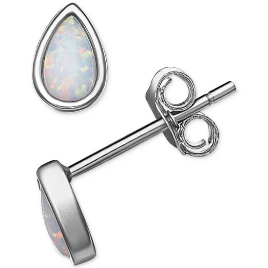 Discount ๐ Giani Bernini Lab-Created Opal Stud Earrings In Sterling Silver, Created For Macy's โ 1 Discount ๐ Giani Bernini Lab-Created Opal Stud Earrings In Sterling Silver, Created For Macy's โ