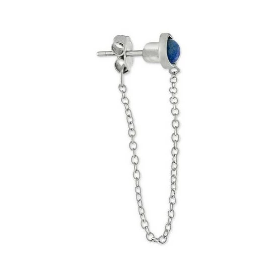 New ๐ Giani Bernini Lapis Front & Back Chain Drop Earrings In Sterling Silver, Created For Macy's ๐ 3 New ๐ Giani Bernini Lapis Front & Back Chain Drop Earrings In Sterling Silver, Created For Macy's ๐ - Image 3