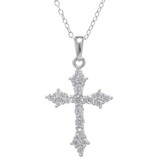 Coupon ๐งจ Giani Bernini Cubic Zirconia 18 Cross Pendant Necklace In Sterling Silver, Created For Macy's ๐ 1 Coupon ๐งจ Giani Bernini Cubic Zirconia 18 Cross Pendant Necklace In Sterling Silver, Created For Macy's ๐