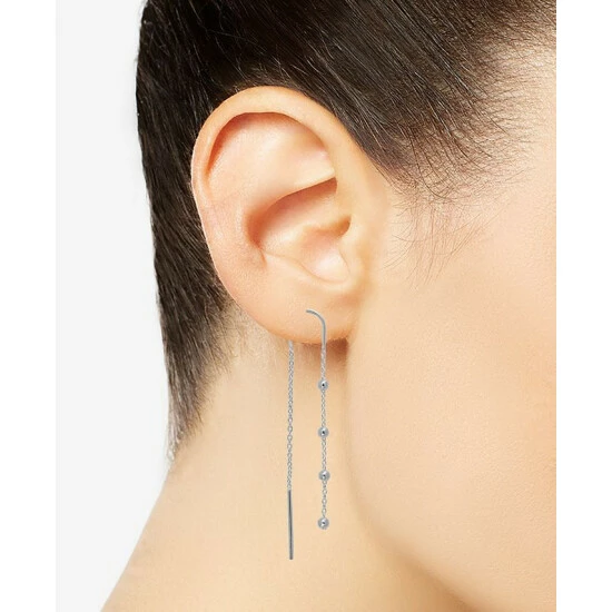 Cheapest ๐ Giani Bernini Polished Ball Chain Threader Drop Earrings In 18k Gold-Plated Sterling Silver, Created For Macy's (Also In Sterling Silver) โ 2 Cheapest ๐ Giani Bernini Polished Ball Chain Threader Drop Earrings In 18k Gold-Plated Sterling Silver, Created For Macy's (Also In Sterling Silver) โ - Image 2