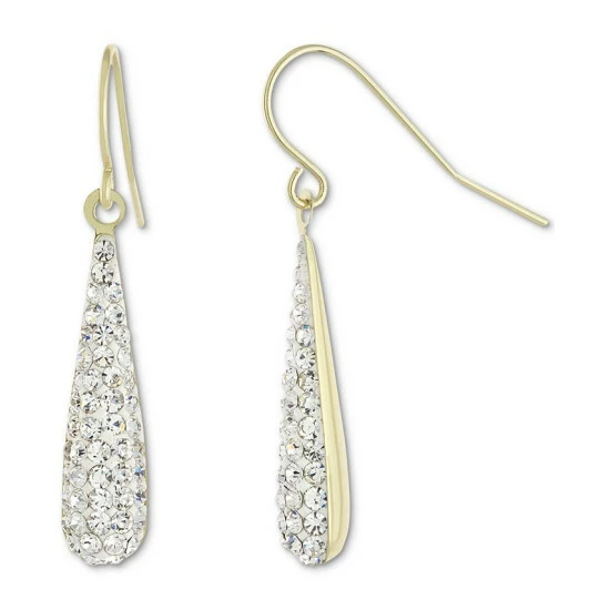 Outlet ๐ Giani Bernini Crystal Teardrop Drop Earrings In 18k Gold-Plated Sterling Silver, Created For Macy's ๐ 1 Outlet ๐ Giani Bernini Crystal Teardrop Drop Earrings In 18k Gold-Plated Sterling Silver, Created For Macy's ๐