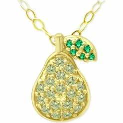 Deals ✔️ Giani Bernini Lemon Green & Green Quartz Pear Pendant Necklace, 16 + 2 Extender, Created For Macy's Gold Over Silver 😉