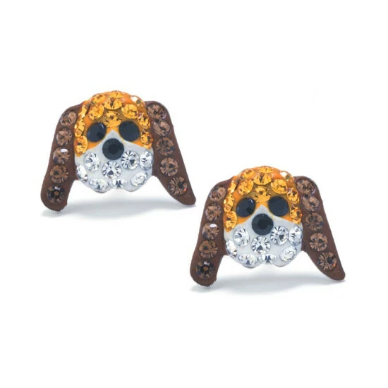 New ๐ Giani Bernini Brown And White Pave Crystal ๐ Dog Face Stud Earrings Set In Sterling Silver White/brown ๐ฅ 1 New ๐ Giani Bernini Brown And White Pave Crystal ๐ Dog Face Stud Earrings Set In Sterling Silver White/brown ๐ฅ