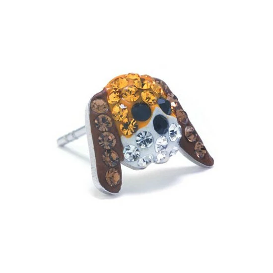 New ๐ Giani Bernini Brown And White Pave Crystal ๐ Dog Face Stud Earrings Set In Sterling Silver White/brown ๐ฅ 2 New ๐ Giani Bernini Brown And White Pave Crystal ๐ Dog Face Stud Earrings Set In Sterling Silver White/brown ๐ฅ - Image 2