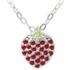 Cheapest 🎉 Giani Bernini Lab-Created Ruby (1/4 Ct. T.w.) & Cubic Zirconia Strawberry Pendant Necklace, 16 + 2 Extender, Created For Macy's Gold Over Silver 🔥