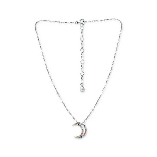 Flash Sale ๐ฏ Giani Bernini Lab-Created Pink Sapphire (1/3 Ct. T.w.) & Cubic Zirconia Crescent Moon Pendant Necklace In Sterling Silver, 16 + 2 Extender, Created For Macy's ๐งจ 3 Flash Sale ๐ฏ Giani Bernini Lab-Created Pink Sapphire (1/3 Ct. T.w.) & Cubic Zirconia Crescent Moon Pendant Necklace In Sterling Silver, 16 + 2 Extender, Created For Macy's ๐งจ - Image 3